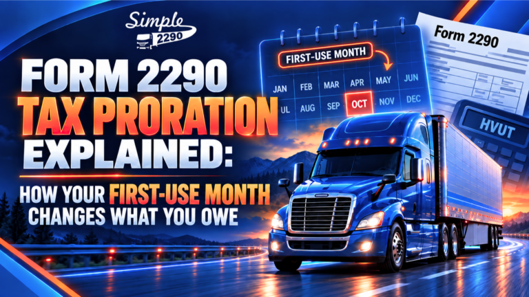 Form 2290 Tax Proration Explained: How Your First-Use Month Changes What You Owe
