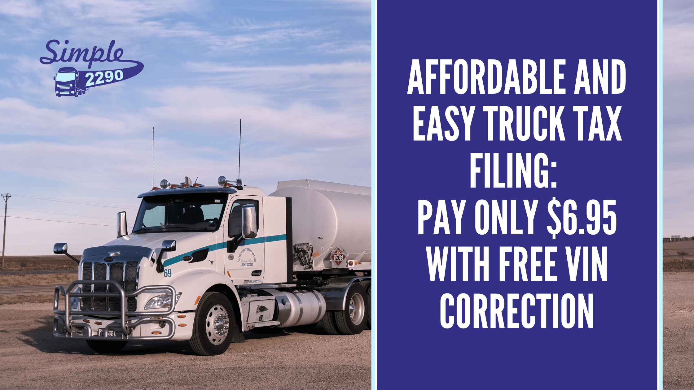 Affordable and Easy Truck Tax Filing: Pay Only $6.95 with Free VIN Correction
